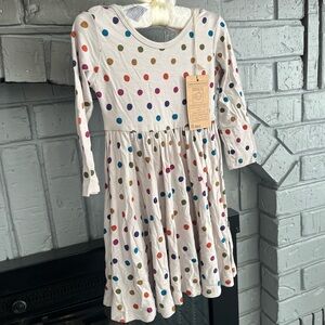 Kyte Baby Oat Polka Dot Twirl Dress